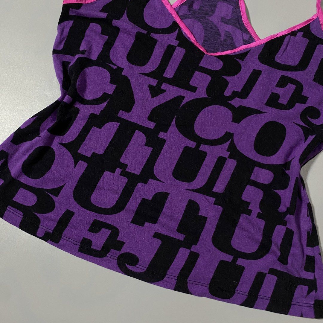 Juicy Couture Y2K Monogram Cami Tank Top (Category: Sleeveless) located in Manila. Submitted by curatedvg. (Listing ID 1468415813, Image 2). Description: Juicy Couture Sleeveless Top Width: 15.5 inches Length: 22 inches Size S / Small Excellent condition No issues Very presentable.