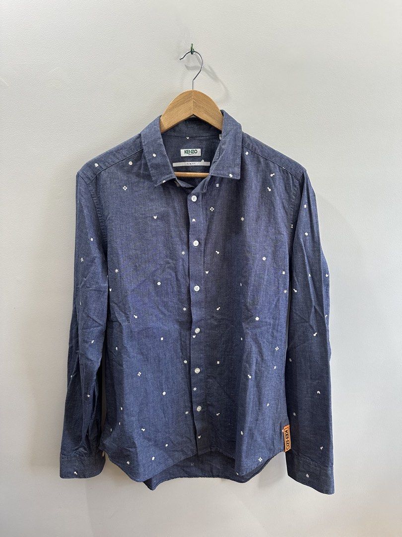 Kenzo Button Down Shirt (Category: Formal Shirts) located in Baguio. Submitted by .daryl (Listing ID 1468345505, Image 1). Description: Fits small to medium 21 width 29 length .