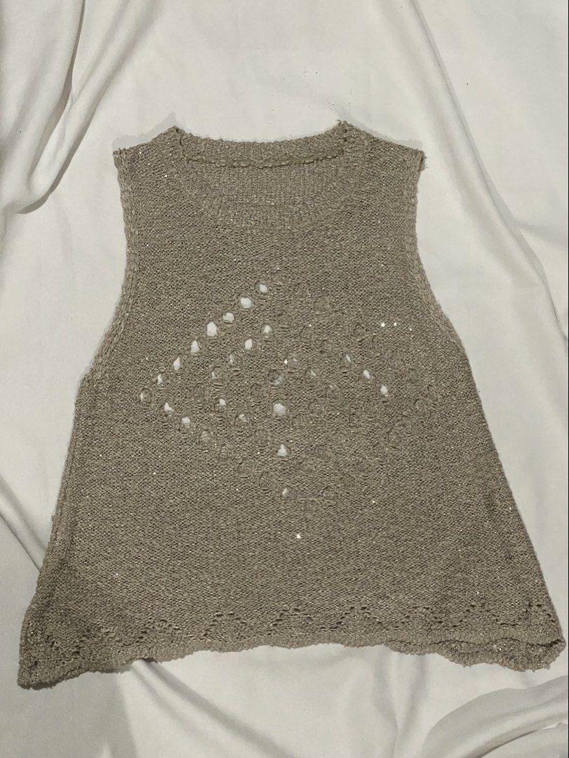 Knitted Brown Vest (Category: Vests) located in Makati City. Submitted by weirdshopping (Listing ID 1468297078, Image 1). Description: Selling pre-loved clothes! DETAILS: ~ All items are in good condition. - BRANDED - All clothes are sanitized before delivery. ~ Mode of Payment: Cash & Gcash - Available for delivery c/o by costumer: Lalamove, Grab, Angkas ~ Location: Guadalupe Viejo, Makati ~ FOR meet up, pick up, & delivery! (Delivery fee is han