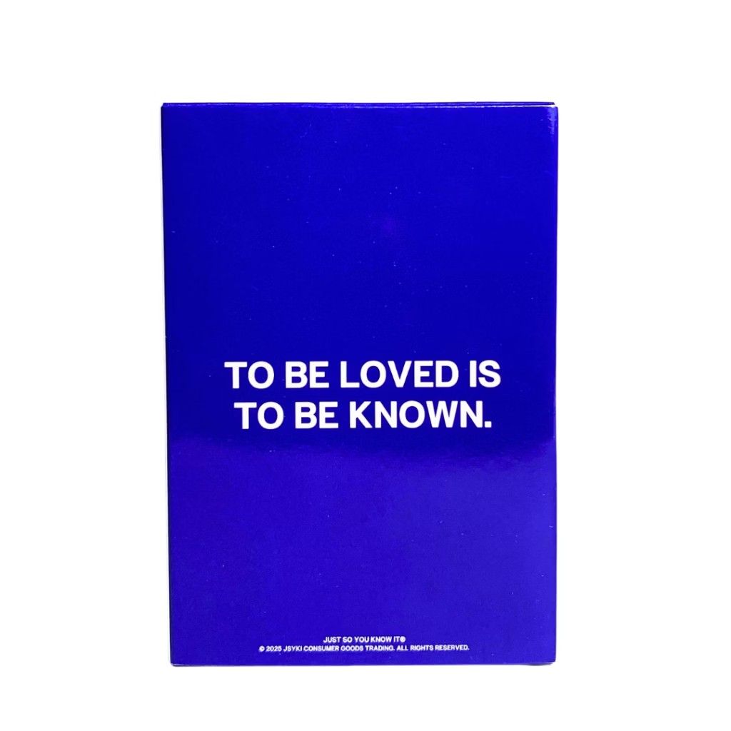 KNOW YOUR PARTNER CARD GAME | DEEP CONVERSATION GAME FOR COUPLES (Category: Board Games & Puzzles) located in Quezon City. Submitted by rightyriko (Listing ID 1468301693, Image 2). Description: - Item: JSYKI Know Your Partner Question Card Game - Color/Design: Blue deck box with white text - Purpose: Deep conversation prompts designed for couples to strengthen connection - Perfect For: Date nights, road trips, anniversary gifts, or cozy nights in