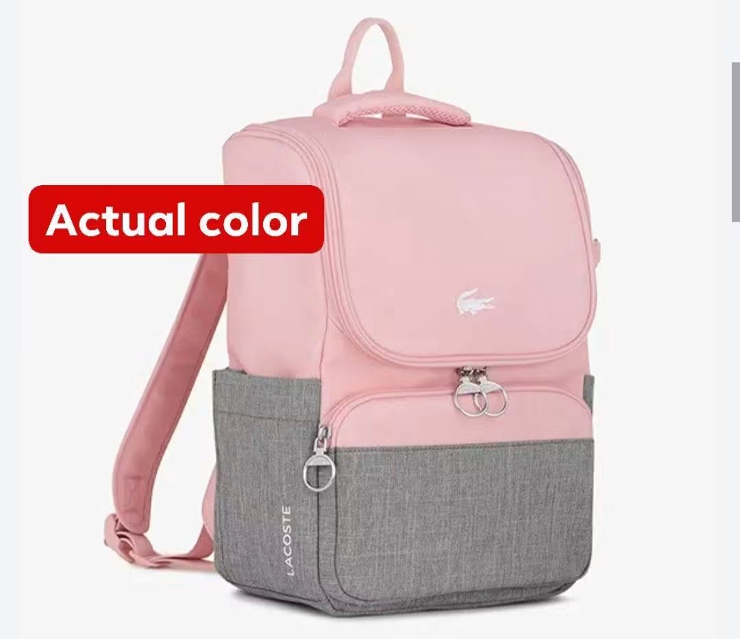 Lacoste backpack (Category: Backpacks) located in Rizal. Submitted by astrid20 (Listing ID 1468330277, Image 1). Description: Preloved Lac🐊ste backpack Used in Hk lang Need to wash lang ung pink part dahil sa pgkakastore Clean interior L: 10.4in / W: 5.5in / H: 13.5in Open for layaway . #authenticlacoste #lacostebag #prelovedlacostebag #lacosteforsaleph #notofake.