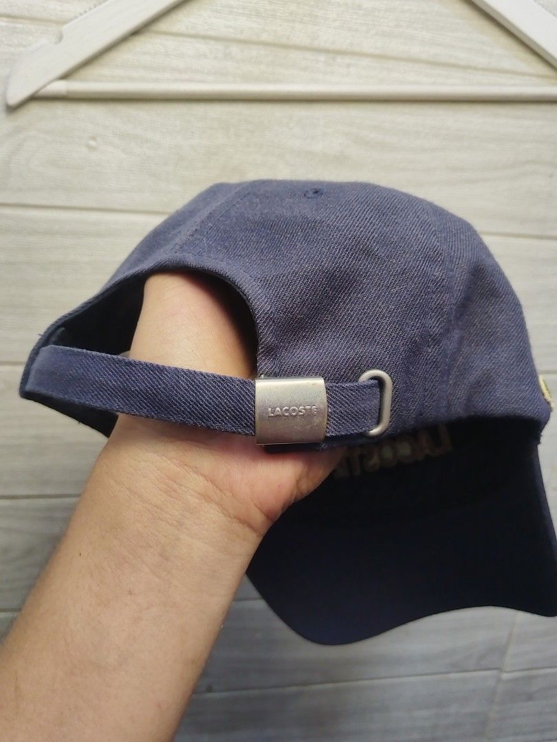 LACOSTE DADHAT (Category: Caps & Hats) located in Sorsogon. Submitted by mang_thrift2 (Listing ID 1468398776, Image 3). Description: Lacoste script Adjustable.
