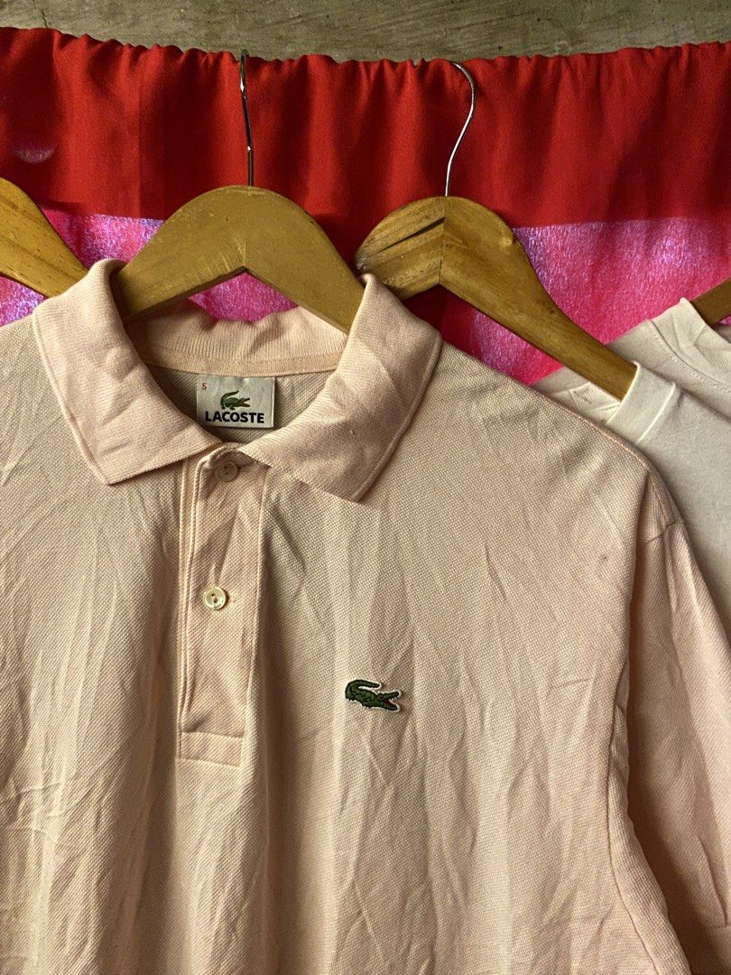 LACOSTE DEVANLEY POLO SHIRT (Category: Tshirts & Polo Shirts ) located in Minglanilla. Submitted by celathrift (Listing ID 1468332827, Image 2). Description: LACOSTE DEVANLEY POLO SHIRT PINK COLOR NO ISSUE 10/10 COLOR RATE WDITH (21) LENGTH (27.5) SIZE 5 ON TAG.