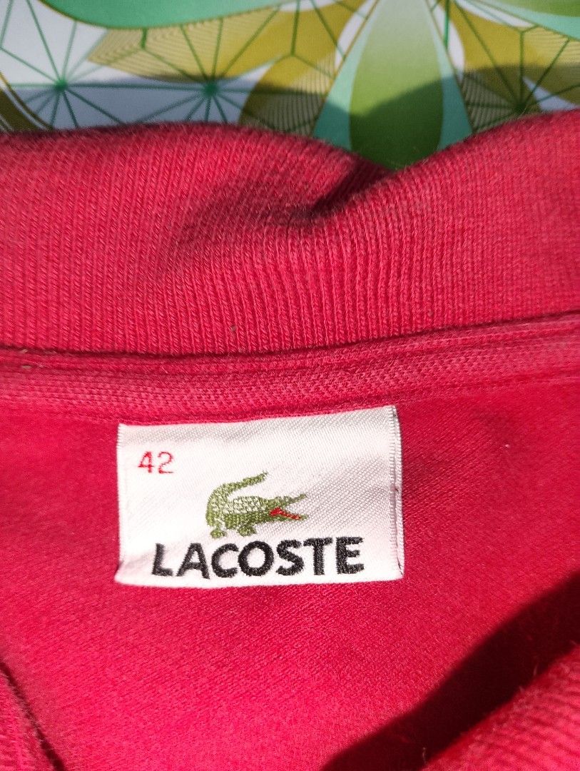 Lacoste Red (Authentic) (Category: Shirts) located in Manila. Submitted by envy25 (Listing ID 1468296035, Image 3). Description: Lacoste Women Size 42 Excellent Condition.
