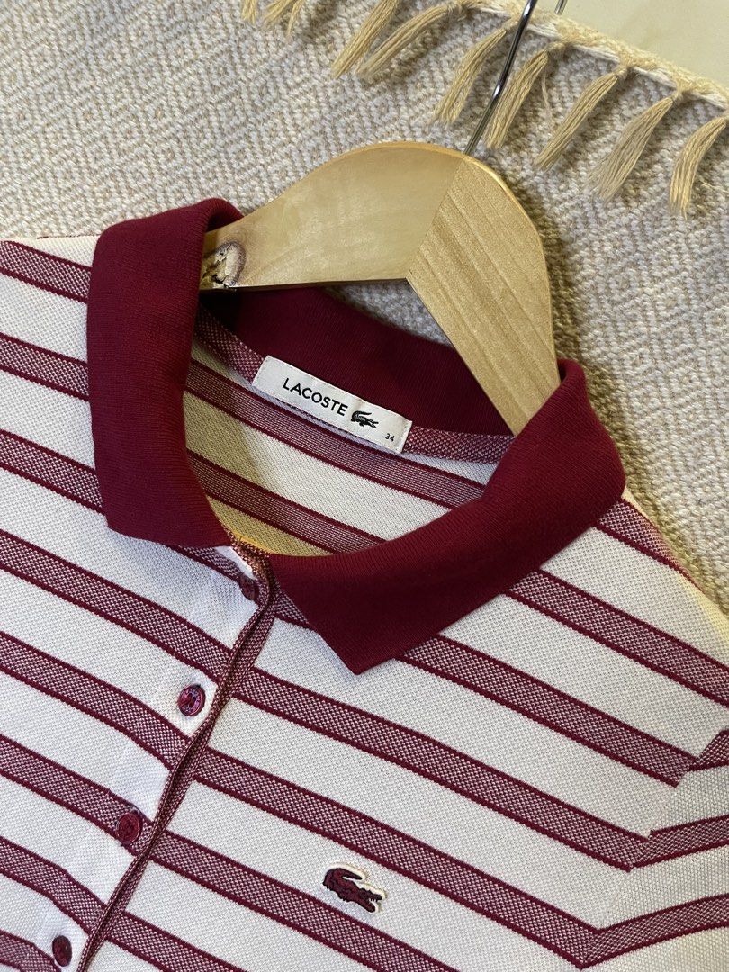 Lacoste red striped dress (Category: Dresses) located in Manila. Submitted by hypestock_mnl (Listing ID 1468309437, Image 3). Description: - stylish - perfect for casual wear - great fit - in good condition - minimal signs of usage - 9.8/10 - money worth! - see pics for details/issue.