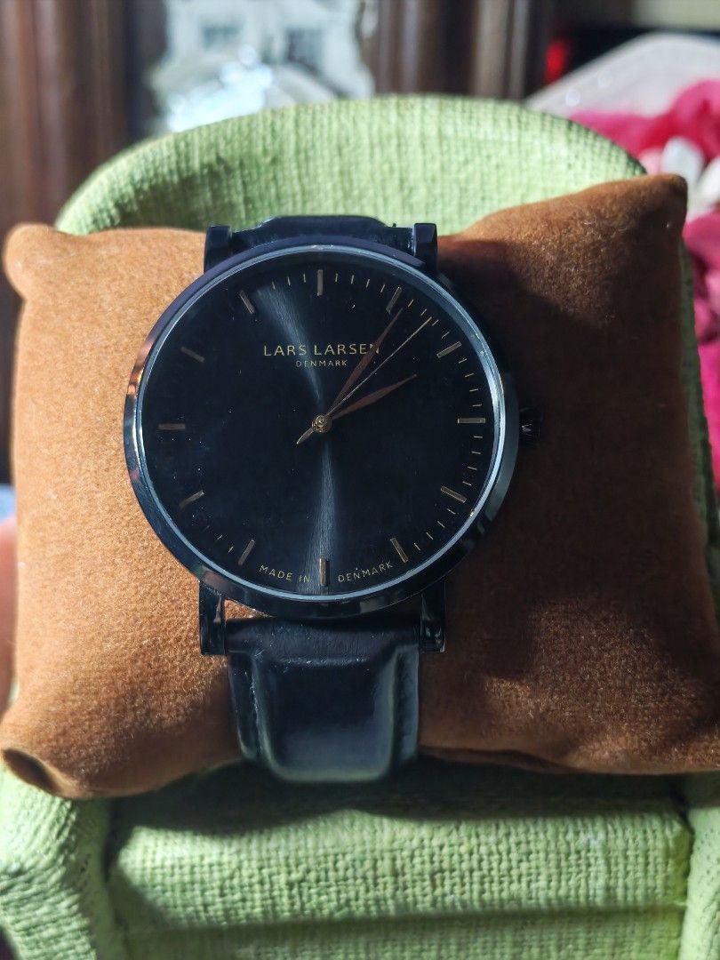 Lars Larsen Denmark Men's Quartz Watch (Category: Men's Watches) located in Trece Martires City. Submitted by heirloomhoursph (Listing ID 1468472341, Image 1). Description: ✨ Heirloom Hours – Available Piece ✨ Lars Larsen Denmark Men's Quartz Watch Php 6,999 + sf Details: ■ Brand/Series: Lars Larsen ■ Model Number: na ■ Movement: Quartz ■ Design Origin: Denmark ■ Case Size: 42mm ■ Wrist Size: 22cm (max) ■ Condition: 9/10 (old strap) ■ Comes with 