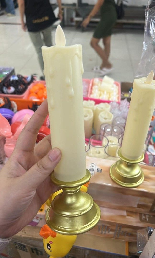 LED candle Php 175. (Category: Lighting) located in Mandaluyong City. Submitted by shopmla (Listing ID 1468378559, Image 2). Description: LED candle Php 175. with antique plastic candle holder the closest thing to a safe real flame Candle size: candle diameter:4 cm holder diameter 7.5cm height 23.5cm.