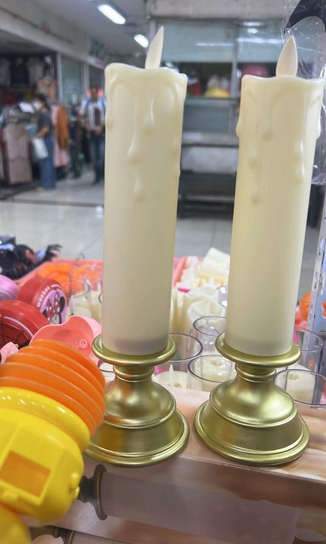 LED candle Php 175. (Category: Lighting) located in Mandaluyong City. Submitted by shopmla (Listing ID 1468378559, Image 3). Description: LED candle Php 175. with antique plastic candle holder the closest thing to a safe real flame Candle size: candle diameter:4 cm holder diameter 7.5cm height 23.5cm.
