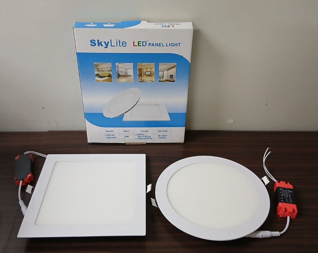 LED Panel Light 18 watts 22cm size (Skylite Brand) (Category: Lighting) located in Manila. Submitted by townlites (Listing ID 1468291532, Image 2). Description: Color: Warm white, White Shape: Round, Square Watts: 18W Size: 22cm Voltage: 85~265V 50/60Hz Use good quality LED resistance light falling. Highly-efficient electronics ballast ensure to long lifespan using. More than 3 times energy saving compare to traditional energy saving bulb Switch 