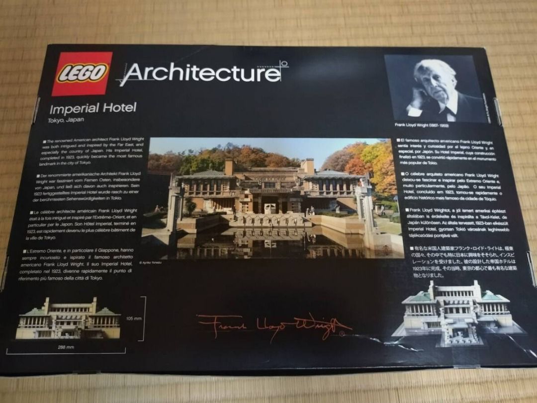 LEGO Architecture Series: Imperial Hotel (Category: Lego & Building Sets) located in Caloocan City. Submitted by letao_shopping_ph (Listing ID 1468297511, Image 2). Description: This is the LEGO Architecture series Imperial Hotel set. The outer box is damaged, but the set remains unopened. 🇯🇵 Interested in this item? Feel free to message us for more details. 🏷️ Product Code: A-877 🛍️ More Similar Products Available 📂 Catalog Code: B-4 ——————