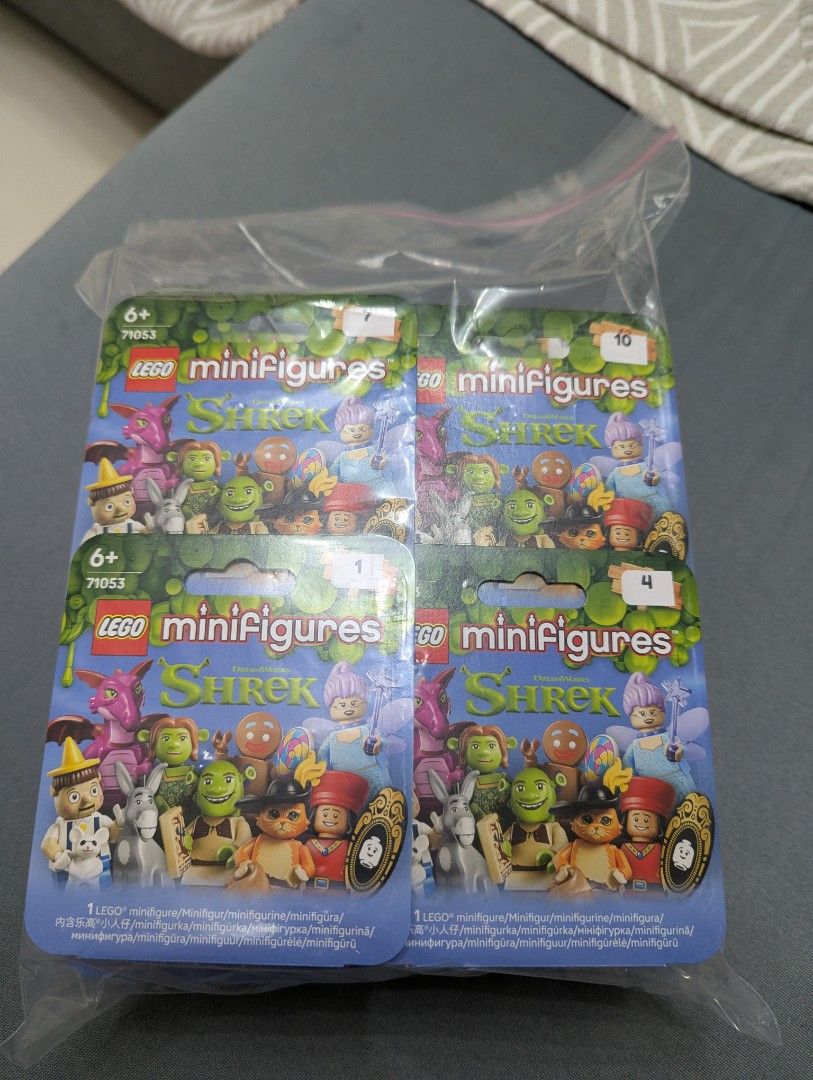 Lego CMS Shrek (Set of 12) (Category: Lego & Building Sets) located in Quezon City. Submitted by nelwynang (Listing ID 1468351944, Image 1). Description: Brand new and sealed Pick up @ Brgy UP Village, QC Sf to be shouldered by buyer (Grab/Lalamove) Mop thru BPI.