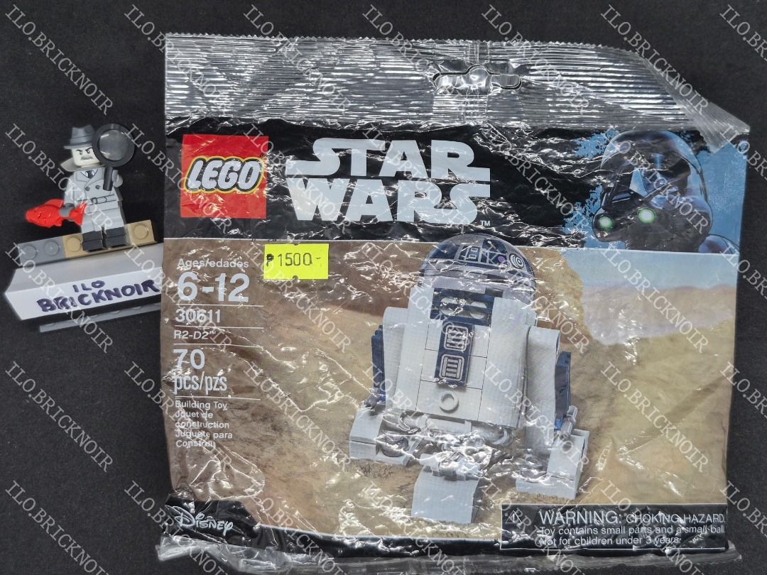LEGO Star Wars R2-D2 Polybag 30611 (Category: Lego & Building Sets) located in Iloilo. Submitted by bricknoir (Listing ID 1468441340, Image 1). Description: - Item: LEGO Star Wars R2-D2 (Item No. 30611) - Pieces: 70 pcs - Condition: Brand new, factory-sealed polybag - LBC or JNT, buyer pays for shipping. I reside in Iloilo City. Please tell me your city so I can give delivery estimate..