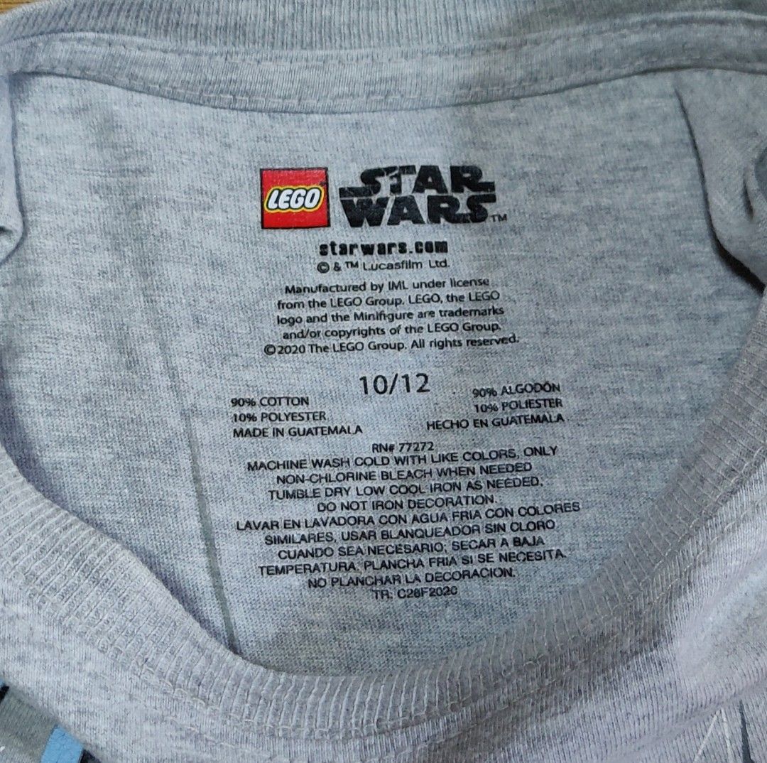 LEGO Star Wars T-shirt (Category: Babies & Kids Fashion) located in Bangued. Submitted by daysusagoodies (Listing ID 1468320209, Image 3). Description: OFFICIAL LEGO STAR WARS T-SHIRT Size: Medium age 10-12 for boys Excellent Condition Only issue minor crack print .