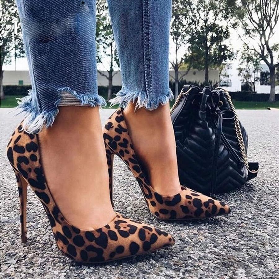 Leopard Print Pointed Toe Stilettos (Category: Heels) located in Quezon City. Submitted by cuteitemsonlyyy (Listing ID 1468433224, Image 2). Description: - Style: Chic slip-on statement heels - Pattern: Bold leopard animal print - Material: Premium calf hair texture - Design: Pointed toes with thin stiletto heels - Perfect for: Pairing with distressed denim or night-out looks.