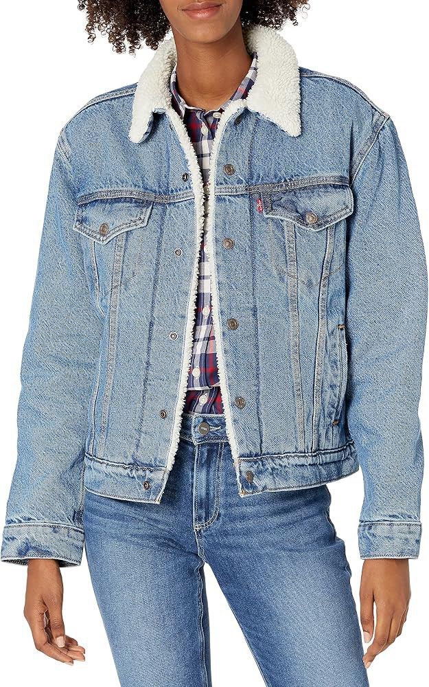 Levi’s Ex Boyfriend Sherpa Trucker Jacket (Category: Coats, Jackets and Outerwear) located in Cabuyao City. Submitted by saucycloset (Listing ID 1468421295, Image 1). Description: Levis Type III Premium Sherpa Lined Trucker Jacket Size : XS Dimes : 19W 22L Condition : like new Issue : None Price : 1,500 📍Cabuyao Laguna.