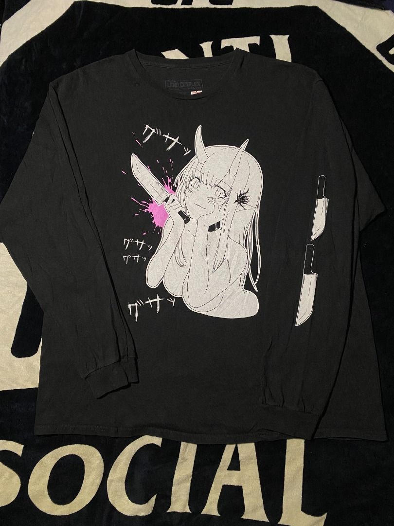 Lewd complex | anime girl long sleeves (Category: Tshirts & Polo Shirts ) located in Las Pinas. Submitted by all_details_posted (Listing ID 1468424389, Image 1). Description: minimal hairlines and crackprints, small bleach stain on left cuff.