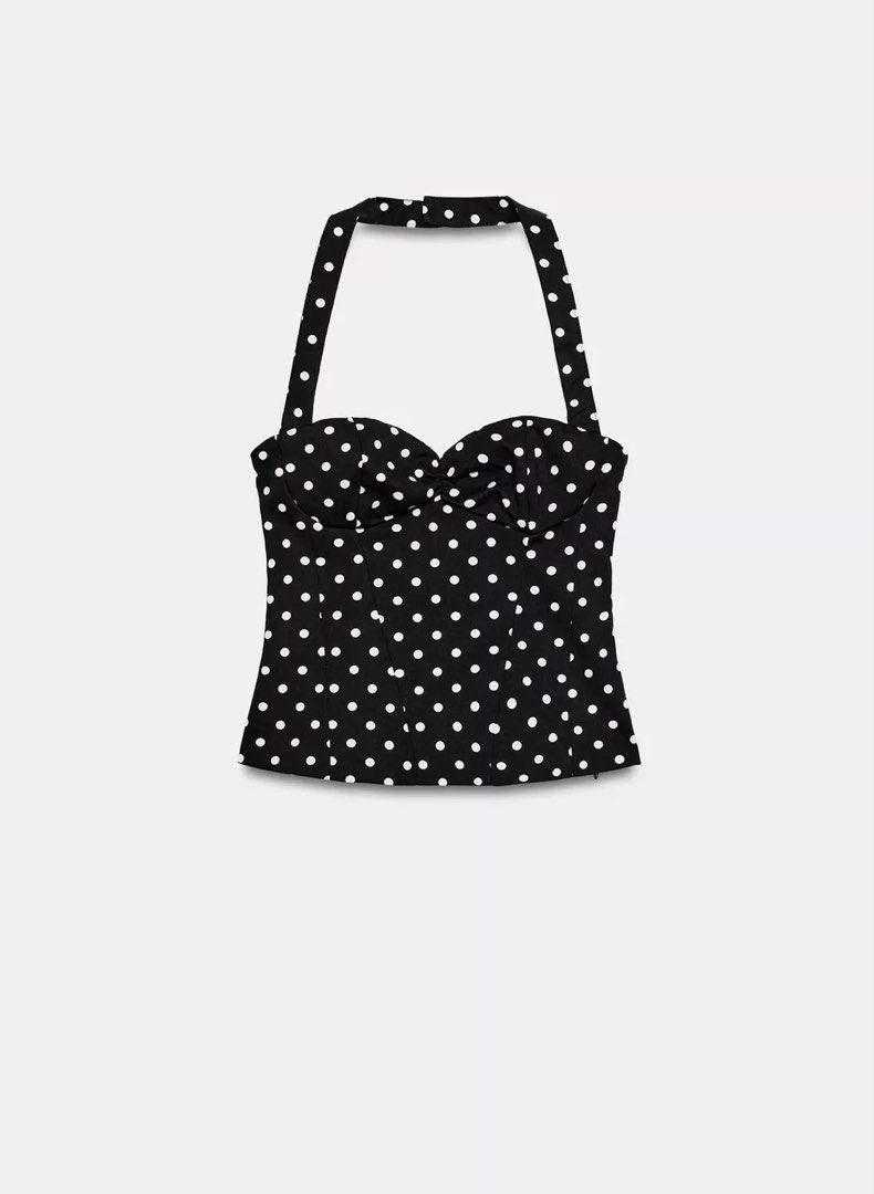 LF: zara polka dot halter top (Category: Sleeveless) located in Paranaque City. Submitted by dailyfindss. (Listing ID 1468310065, Image 1). Description: LOOKING FOR THIS TOP - zara - small / medium .
