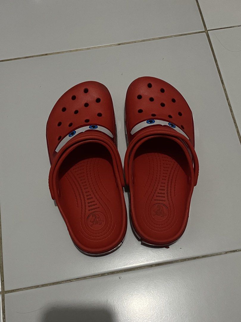 Lightning McQueen Crocs (Category: Slippers & Slides) located in Binan City. Submitted by racksblue (Listing ID 1468441795, Image 2). Description: .
