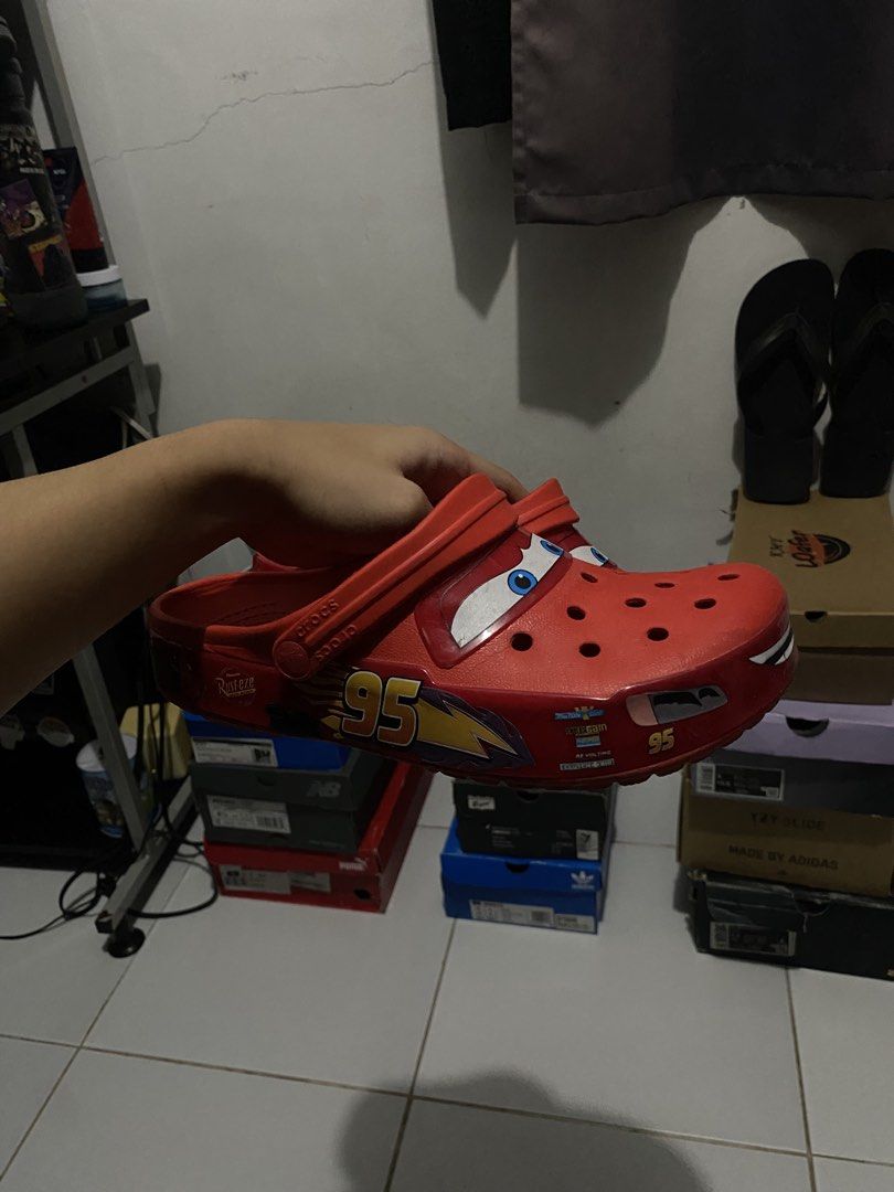 Lightning McQueen Crocs (Category: Slippers & Slides) located in Binan City. Submitted by racksblue (Listing ID 1468441795, Image 1). Description: .