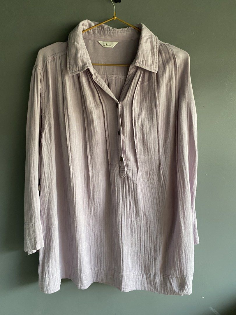 Lilac Comfy Shirt (Category: Blouses) located in Cebu City. Submitted by janb85 (Listing ID 1468361496, Image 2). Description: 100% Cotton Very soft and comfortable wear Xl size .