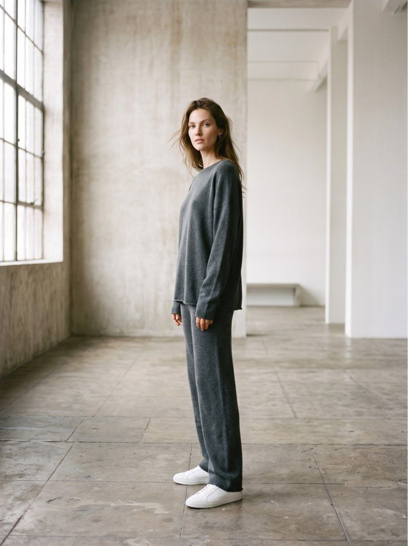 LORO PIANA CASHMERE KNIT SETS (GRAY) (Category: Sets or Coordinates) located in Pasig City. Submitted by vetementsdemanila (Listing ID 1468372673, Image 2). Description: LORO PIANA CASHMERE KNIT SETS (GRAY) New with tags Size: LARGE Bust: 54 inches Top length: 31 inches Waist: 36 inches (garterized) Pants length: 45 inches P5500 PLUS SHIPPING.