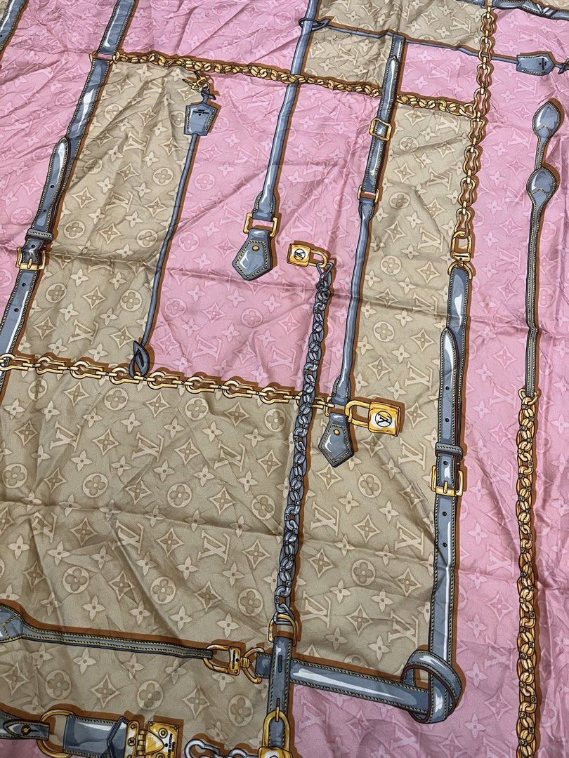 LOUIS VUITTON SILK MONOGRAM SCARF (Category: Scarves) located in Mapandan. Submitted by street_curate2.0 (Listing ID 1468407806, Image 2). Description: AUTHENTIC/LEGIT EXCELLENT CONDITION COLOR RATE: 10/10 ISSUE: NONE MEASUREMENTS: 33.5 x 33.5 PRICE: 4,999 NOTE: COLOR MAY VARY DUE TO LIGHTING!.