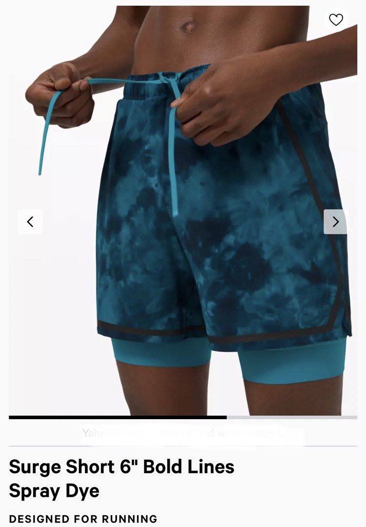 LULULEMON Surge Short (Category: Activewear) located in San Fernando. Submitted by ramjames18 (Listing ID 1468373265, Image 1). Description: •LULULEMON Surge Short 🔥 -Excellent Condition -9.+/10 Color Rate (Spray Dye) -Quickdry / Water Repellant / 4-Way Stretch / Zippered Pocket -Large(32-36 waistlines) -L:15.5” Pm sa interested! 📥.