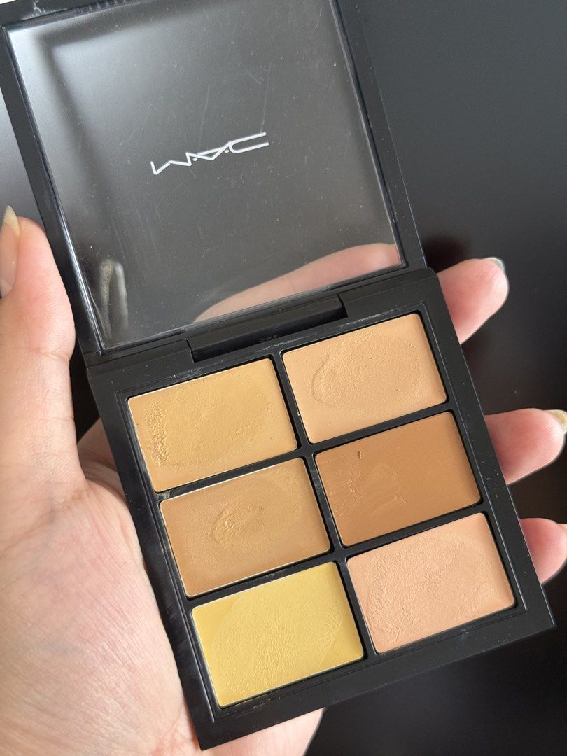 MAC Studio Fix Conceal and Correct Palette in Medium (Category: Makeup) located in Pasig City. Submitted by abbyrds (Listing ID 1468307438, Image 2). Description: - Brand: MAC Cosmetics - Product: Studio Fix Conceal and Correct Palette - Shade: Medium - Includes 6 shades: NC30, NW25, NC35, NW35, Mid Yellow, and Mid Peach - Size: 0.21 oz / 6g - Condition: Swatched and used lightly across most pans - Packaging: Original box included - RFS : Does no