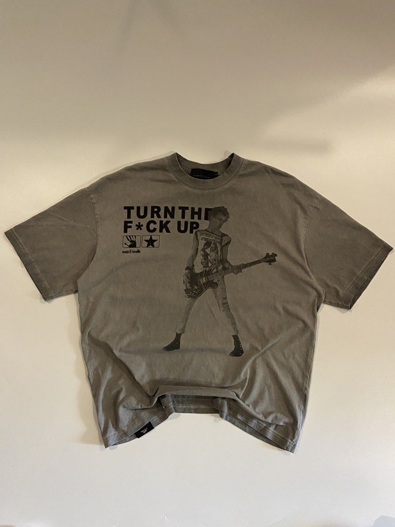 Made extreme “turn the f out” (Category: Tshirts & Polo Shirts ) located in Iloilo. Submitted by joren_ian (Listing ID 1468305841, Image 1). Description: Size: large Dimes (Length×Width): 28x24 ₱750 nego Condition: like new Issue:none .