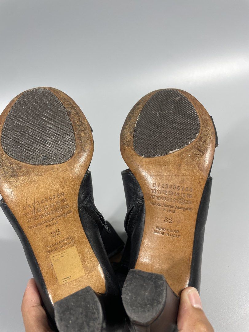Maison Margiela Cut-off Sandals (Category: Sneakers & Footwear) located in Taguig. Submitted by _curatedfits (Listing ID 1468451076, Image 3). Description: Maison Margiela Cut-off Sandals Size: 35 Made in italy Sign of usage Pair only, No inclusion - 4,000 Dm! .