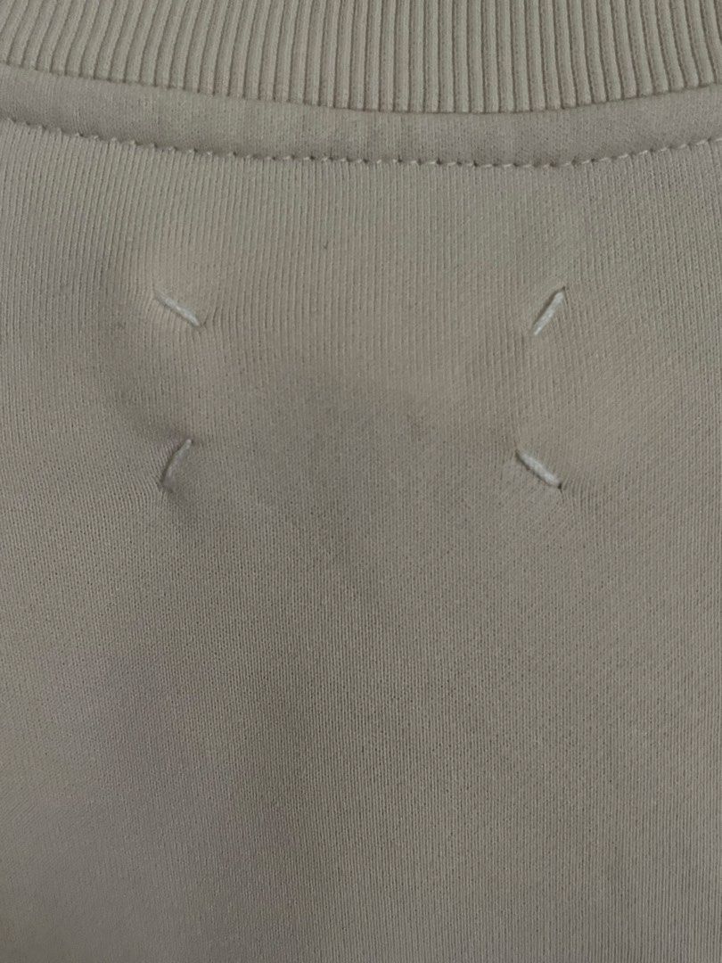 Maison margiela mainline deconstructed crew neck sweater (Category: Coats, Jackets and Outerwear) located in Manila. Submitted by luv4fashion (Listing ID 1468299700, Image 3). Description: Maison margiela beige sweatshirt in perfect condition .
