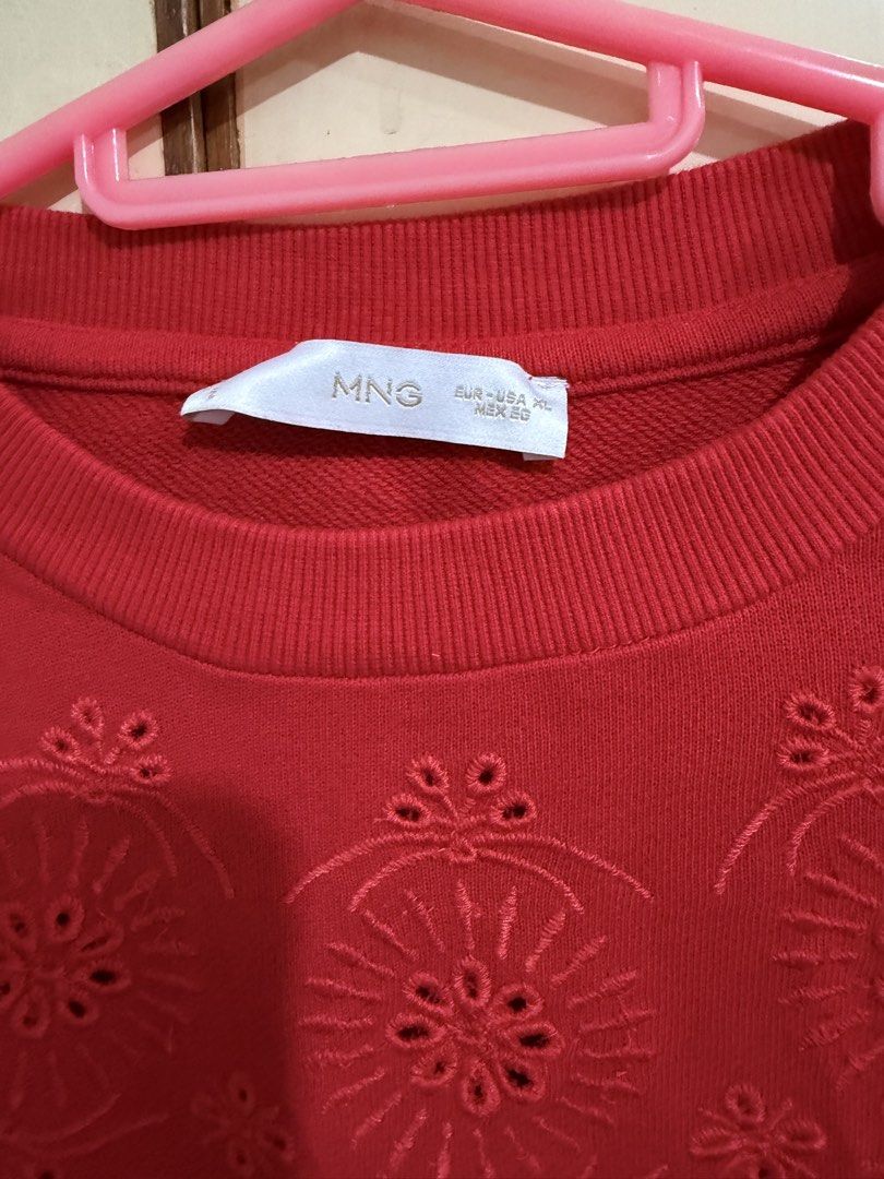 Mango Red Sweater XL (Category: Longsleeves) located in Manila. Submitted by preloved_new_forsale (Listing ID 1468347853, Image 3). Description: .