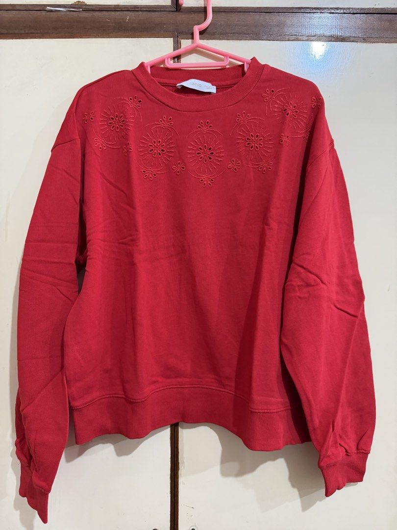 Mango Red Sweater XL (Category: Longsleeves) located in Manila. Submitted by preloved_new_forsale (Listing ID 1468347853, Image 1). Description: .