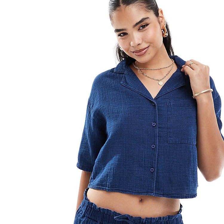 Mango Soft Denim Look Top (Category: Blouses) located in Mabalacat. Submitted by designerbrandsforless (Listing ID 1468397269, Image 1). Description: In great condition! Size: US 4 Best fit Medium.