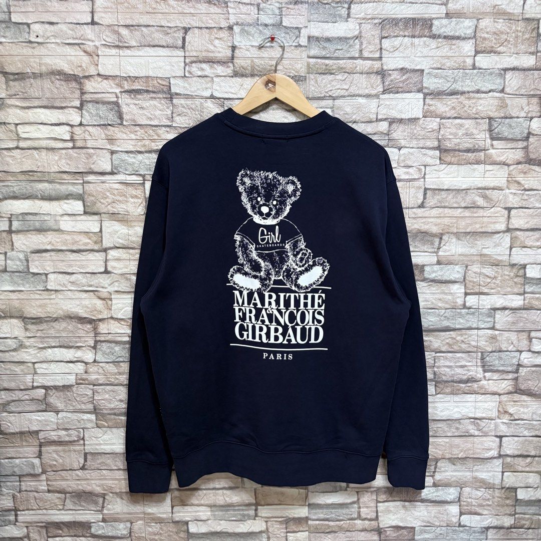 Marithe X Girl Skateboards Crewneck Sweater (Category: Coats, Jackets and Outerwear) located in Bacolod City. Submitted by treasurehuntsv2 (Listing ID 1468297228, Image 1). Description: Marithe X Girl Skateboards Crewneck Sweater Condition – Excellent Color Rate –9.5/10 Flaws – None ✅ Size: Dimensions: Width – 22 Length – 28 .