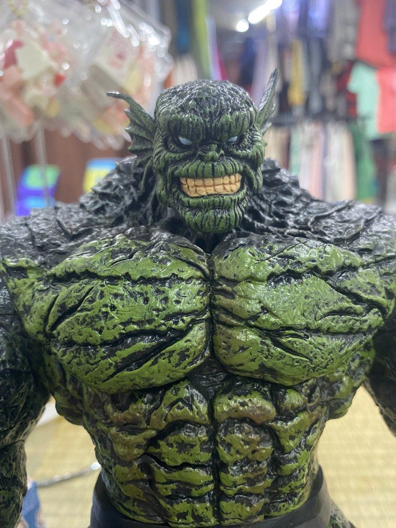 Marvel Legends Abomination Action Figure (Category: Figurines & Statues) located in Manila. Submitted by luckyflower-83c4 (Listing ID 1468327184, Image 3). Description: - Character: Green Abomination from Marvel - Sculpt: Big, muscular build with detailed rocky skin texture, wide grin, and clawed hands/feet - Attire: Black trunks with a silver belt buckle - Condition: Loose, stands solidly on its own (no box or accessories included) - Perfect for