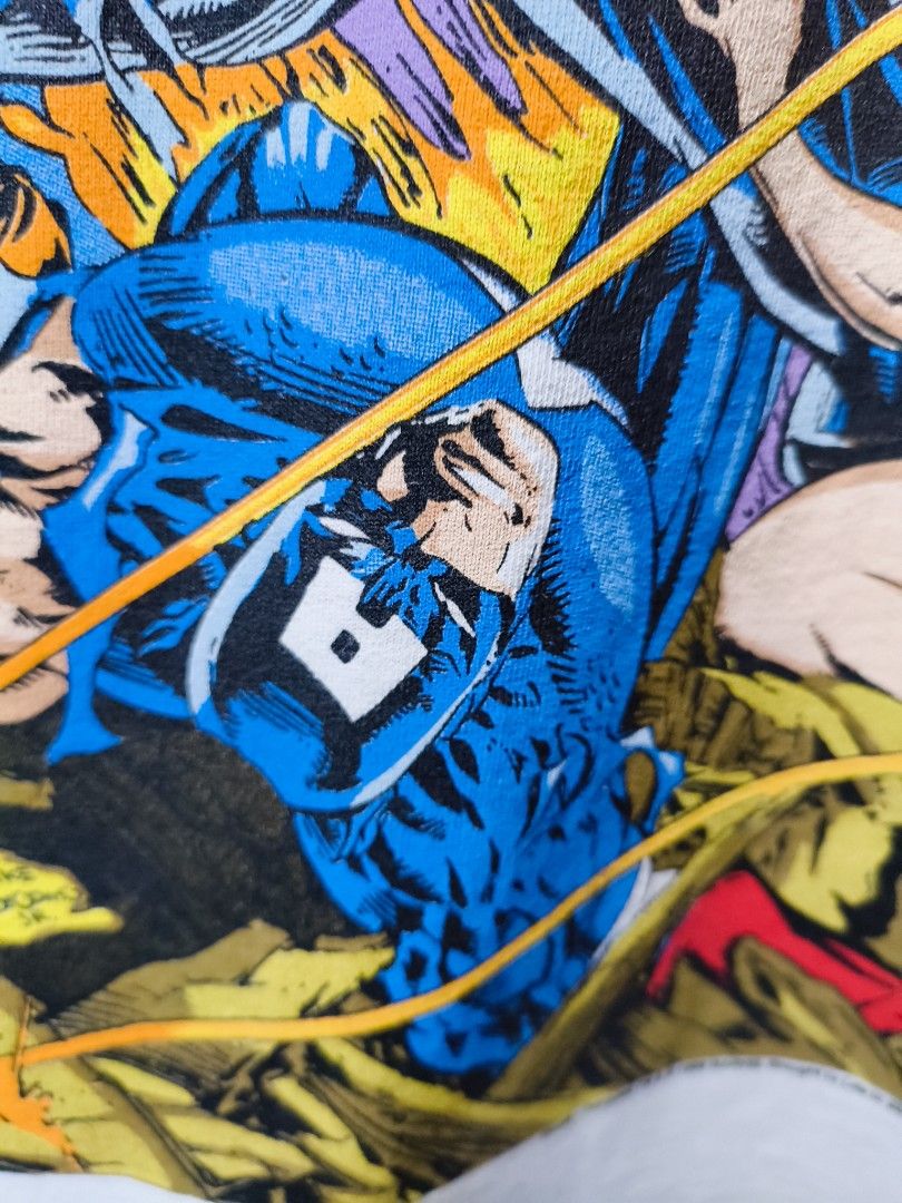 Marvel Thor Comic Print Tee | 1996 Artwork | Vintage Marvel Addict (Category: Tshirts & Polo Shirts ) located in Marikina City. Submitted by ajmsdlsrys (Listing ID 1468492394, Image 3). Description: White tee with full comic-style graphic • Thor in action • Captain America • Classic 1996 Marvel artwork (Reworks/Reprinted) Tag: Made in LA by Vintage Marvel Addict Print copyright: TM & © 1996 Marvel (brought to life in 2022) Dimensions: 23x30 Clean