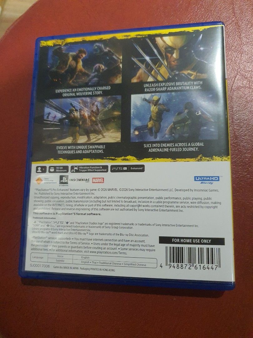 Marvel's Wolverine PS5 Game (Category: PlayStation) located in Manila. Submitted by conrado8ph (Listing ID 1468401220, Image 2). Description: FS Marvel's Wolverine R3 Price: ₱3,000.00 Marvel’s Wolverine for PS5 R3 / Asia Version – Physical Disc ✅ Original / Official PlayStation Product ✅ Complete with Case ✅ Disc in excellent condition ✅ Tested and working perfectly ✅ English Voice ✅ English Subtitles ⚠️ Codes already USED RFS: Finished the game.