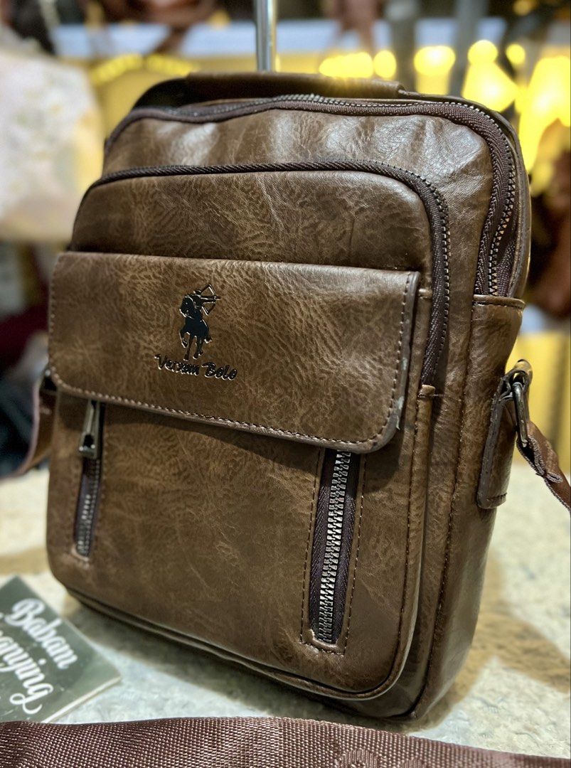 Medium Brown Soft Leather Bag for Men (Category: Sling Bags) located in Rizal. Submitted by babamamanyingonlineshop (Listing ID 1468347970, Image 2). Description: .