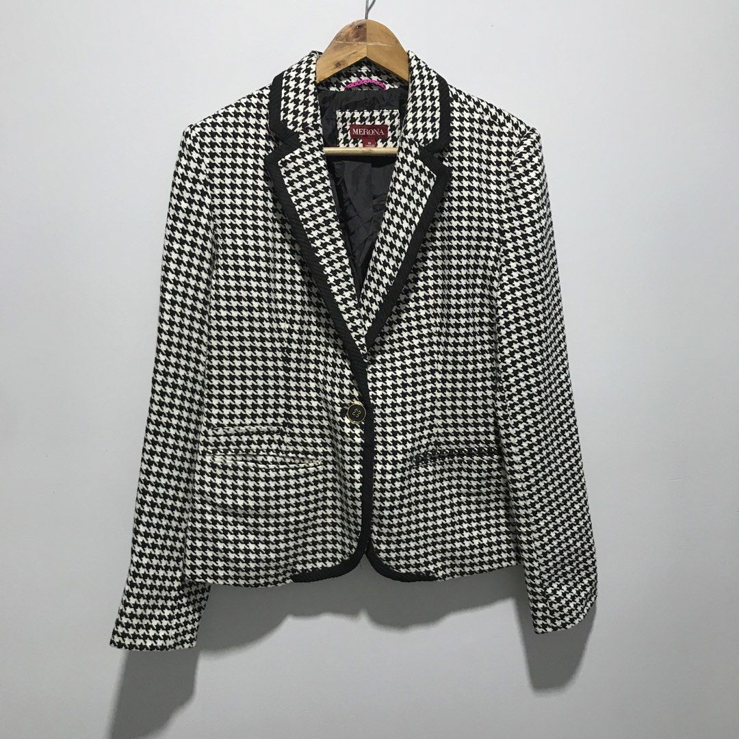 MERONA Houndstooth Blazer | Suit | Coat (Category: Coats, Jackets and Outerwear) located in Cavite. Submitted by tanya.valentin (Listing ID 1468383522, Image 2). Description: - 21x24.