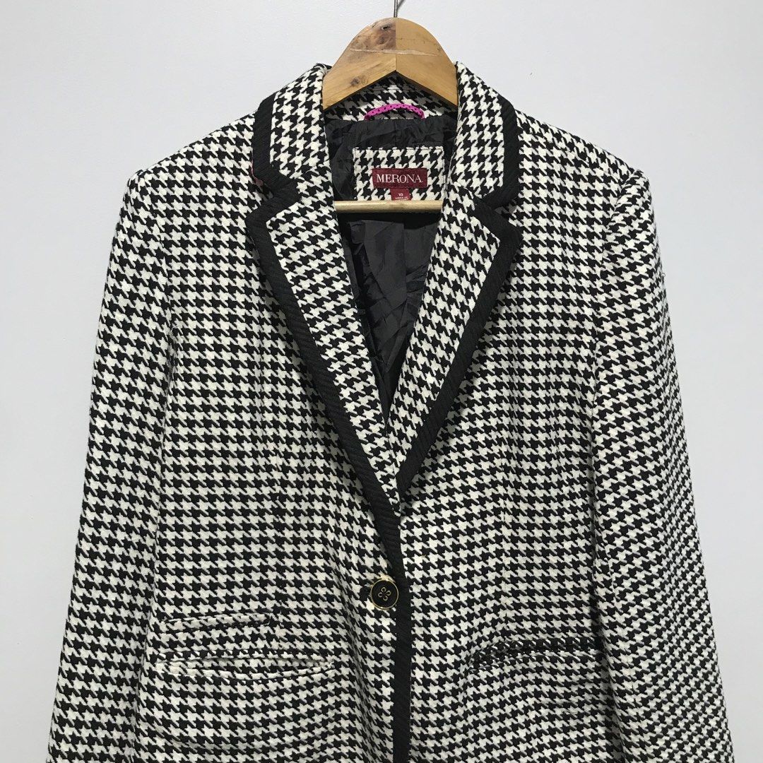 MERONA Houndstooth Blazer | Suit | Coat (Category: Coats, Jackets and Outerwear) located in Cavite. Submitted by tanya.valentin (Listing ID 1468383522, Image 1). Description: - 21x24.