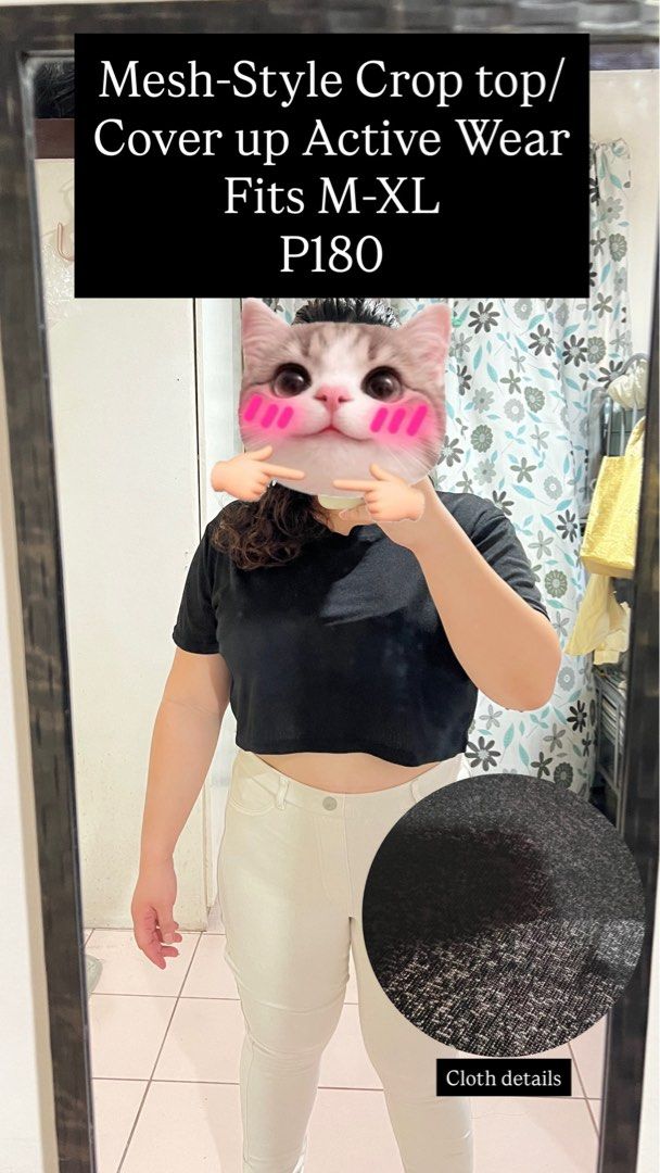 Mesh-Style Crop top/ Cover up Active Wear (Category: Activewear) located in Cebu City. Submitted by fromreggg (Listing ID 1468320553, Image 2). Description: Mesh-Style Crop top/ Cover up Active Wear Fits M-XL P180.