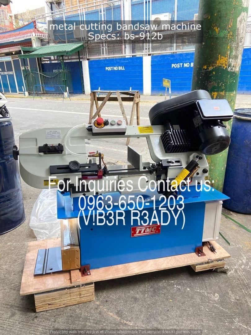 metal cutting bandsaw machine Specs: bs-912b (Category: Other Home Furniture) located in Manila. Submitted by ramoseliza33488 (Listing ID 1468360889, Image 1). Description: .