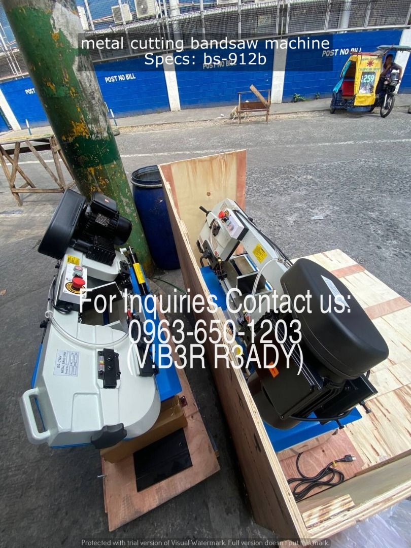metal cutting bandsaw machine Specs: bs-912b (Category: Other Home Furniture) located in Manila. Submitted by ramoseliza33488 (Listing ID 1468360889, Image 3). Description: .