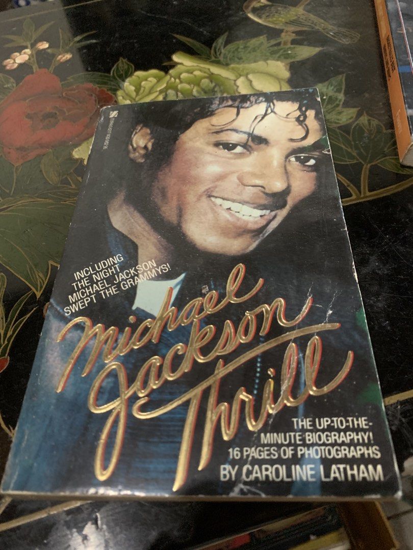 Michael Jackson Thrill Biography by Caroline Latham (Category: Storybooks) located in Quezon City. Submitted by sojisup (Listing ID 1468357607, Image 1). Description: - Title: Michael Jackson: Thrill - Author: Caroline Latham - Format: Paperback with vintage cover photo - Features: Up-to-the-minute biography plus 16 pages of photographs - ISBN: 0-8217-1430-9 - Condition: Good vintage condition (manage expectations).