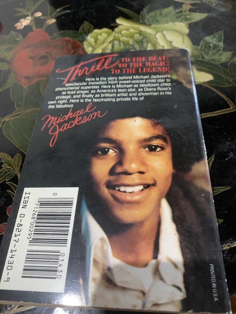 Michael Jackson Thrill Biography by Caroline Latham (Category: Storybooks) located in Quezon City. Submitted by sojisup (Listing ID 1468357607, Image 2). Description: - Title: Michael Jackson: Thrill - Author: Caroline Latham - Format: Paperback with vintage cover photo - Features: Up-to-the-minute biography plus 16 pages of photographs - ISBN: 0-8217-1430-9 - Condition: Good vintage condition (manage expectations).