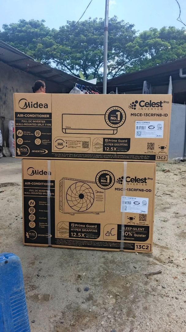 MIDEA CELEST SERIES SPLIT TYPE AIRCON (Category: Air Conditioning and Heating) located in Caloocan City. Submitted by cian_22 (Listing ID 1468286790, Image 1). Description: Maraming salamat po sa lahat ng aming clients na nag-avail ng Midea Split Type Aircon! 🏡✨ Thank you po sa inyong tiwala at suporta sa aming business. We truly appreciate every purchase and the opportunity to be part of your home’s comfort. 🥰 Sa mga naghahanap pa po ng qualit