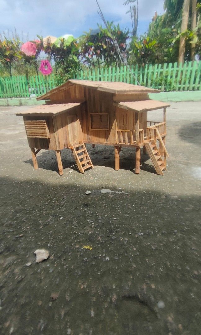 miniature house (Category: Handmade Craft) located in Jamindan. Submitted by ronnel.velado (Listing ID 1468383629, Image 1). Description: wooden house.