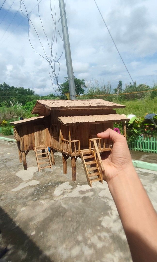 miniature house (Category: Handmade Craft) located in Jamindan. Submitted by ronnel.velado (Listing ID 1468383629, Image 3). Description: wooden house.