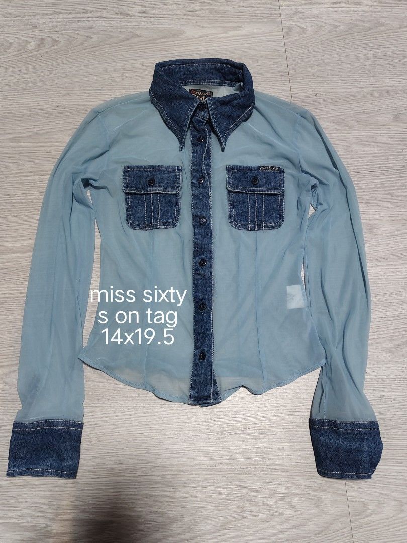 miss sixty mesh long sleeves (Category: Activewear) located in Amadeo. Submitted by josephotep (Listing ID 1468487244, Image 1). Description: miss sixty s on tag 14x19.5 as new colorate and condition issue on last pic. pm📥.